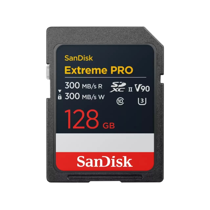 SanDisk SDXC Extreme Pro 128GB 300MB/s UHS-II V90 in de groep HOME ELECTRONICS / Opslagmedia / Geheugenkaarten / SD/SDHC/SDXC bij TP E-commerce Nordic AB (D15811)