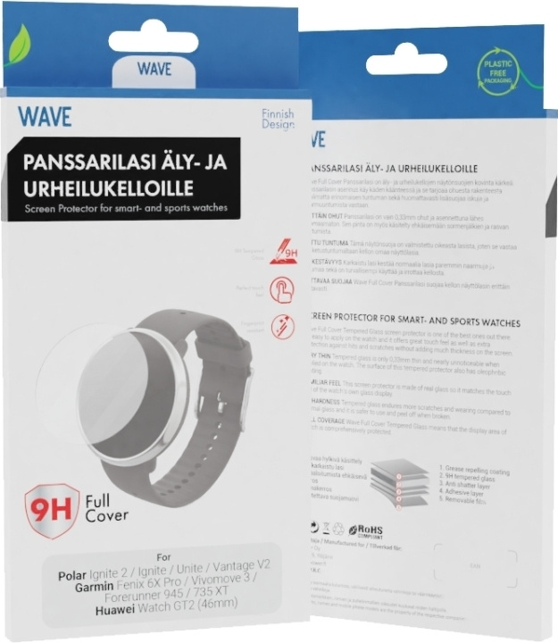 Wave Full Cover gepantserd glas, 39mm in de groep SPORT, VRIJE TIJD & HOBBY / Smartwatch & Activiteitsmeters / Smartwatches bij TP E-commerce Nordic AB (D15973)
