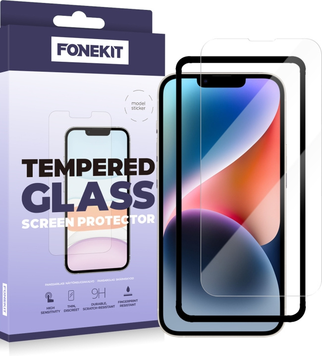 FoneKit gepantserd glas, iPhone 14 / 13 / 13 Pro in de groep SMARTPHONE & TABLETS / Mobielbescherming / Apple / iPhone 14 bij TP E-commerce Nordic AB (D16028)