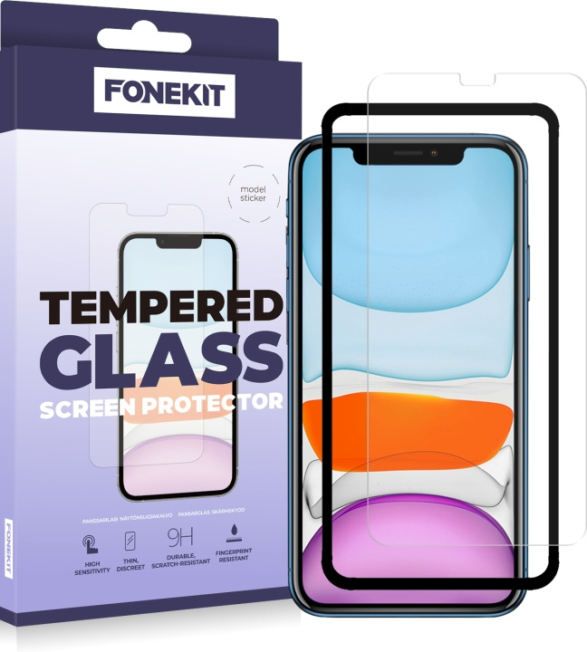 FoneKit gepantserd glas, iPhone 11 / XR in de groep SMARTPHONE & TABLETS / Mobielbescherming / Apple / Lippenstift bij TP E-commerce Nordic AB (D16030)
