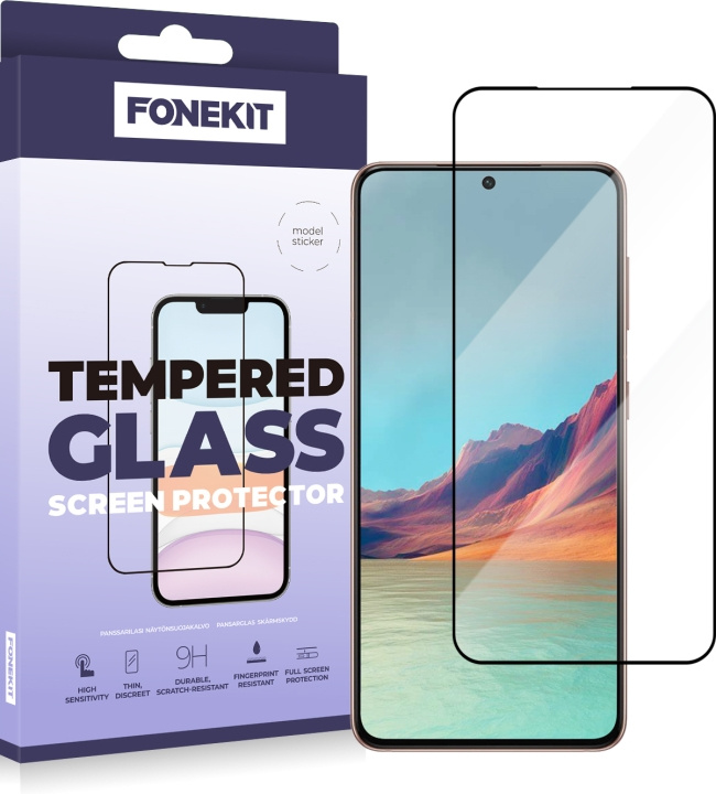 FoneKit Full Cover, Samsung Galaxy S22 / S23, zwart in de groep SMARTPHONE & TABLETS / Mobielbescherming / Samsung bij TP E-commerce Nordic AB (D16038)