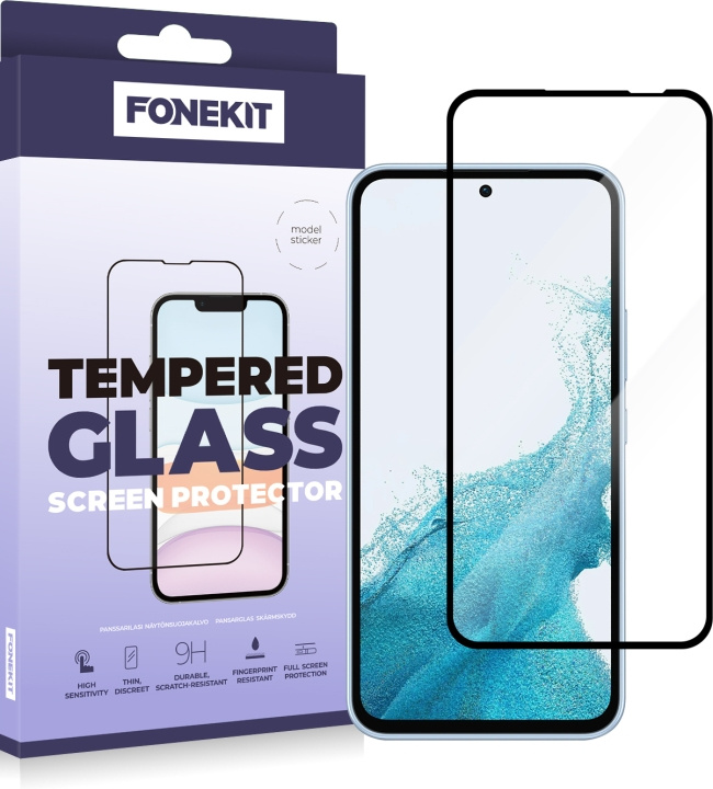 FoneKit Full Cover, Samsung Galaxy A54 5G / S23 FE, zwart in de groep SMARTPHONE & TABLETS / Mobielbescherming / Samsung bij TP E-commerce Nordic AB (D16159)