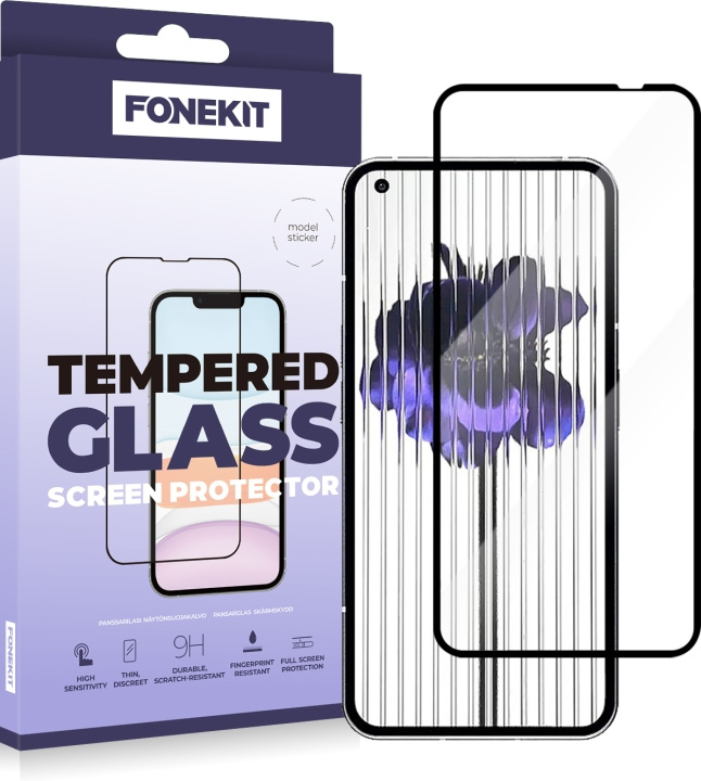 FoneKit Volledige dekking gepantserd glas, Niets telefoon (1) in de groep SMARTPHONE & TABLETS / Mobielbescherming / Apple / Lippenstift bij TP E-commerce Nordic AB (D16161)