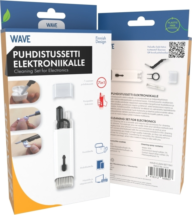 Wave 7IN1 reinigingsset voor elektronica in de groep COMPUTERS & RANDAPPARATUUR / Computeraccessoires / Reiniging bij TP E-commerce Nordic AB (D16202)