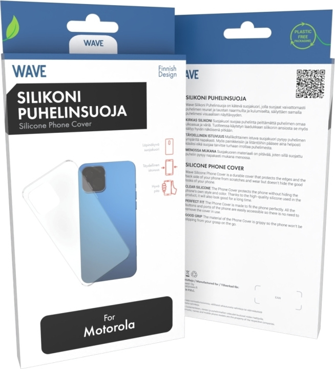Wave siliconen beschermer, Motorola Moto E13, transparant in de groep SMARTPHONE & TABLETS / Mobielbescherming / Motorola bij TP E-commerce Nordic AB (D16215)