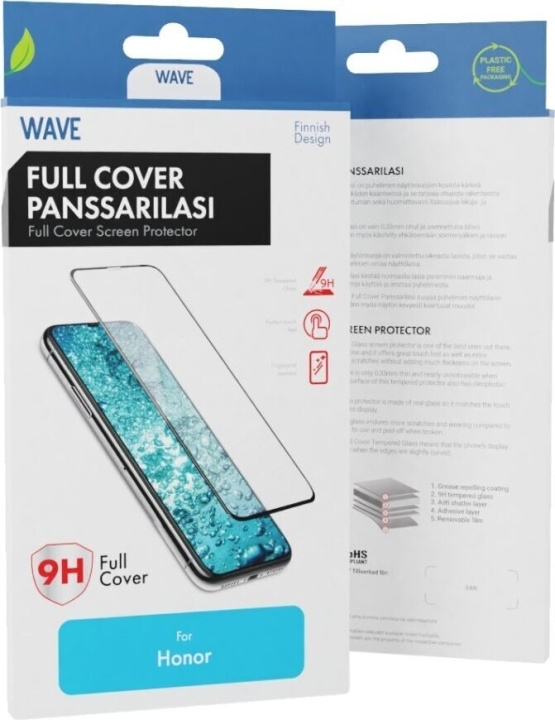 Wave Volledige dekking gepantserd glas, Honor X7b, zwarte rand in de groep SMARTPHONE & TABLETS / Mobielbescherming / Huawei/Honor bij TP E-commerce Nordic AB (D16261)