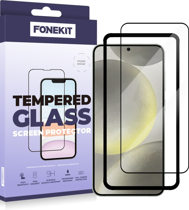 FoneKit Volledige hoes, Samsung Galaxy S24, zwart in de groep SMARTPHONE & TABLETS / Mobielbescherming / Samsung bij TP E-commerce Nordic AB (D16263)