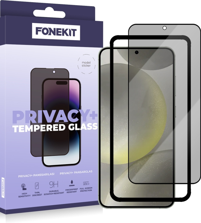 FoneKit Privacy+ beschermhoes, Galaxy S24, zwart in de groep SMARTPHONE & TABLETS / Mobielbescherming / Samsung bij TP E-commerce Nordic AB (D16275)