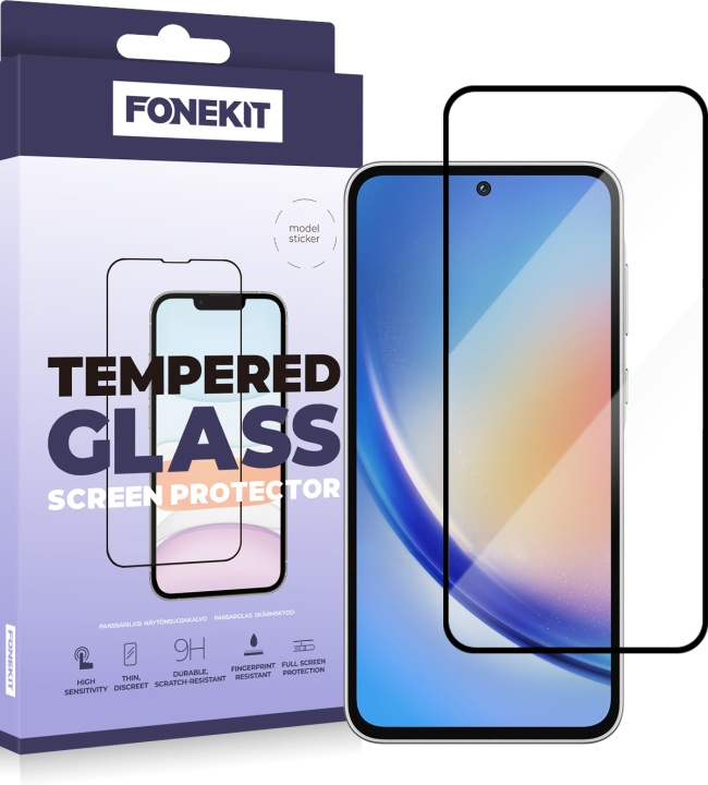 FoneKit Full Cover, Samsung Galaxy A55, zwart in de groep SMARTPHONE & TABLETS / Mobielbescherming / Samsung bij TP E-commerce Nordic AB (D16326)