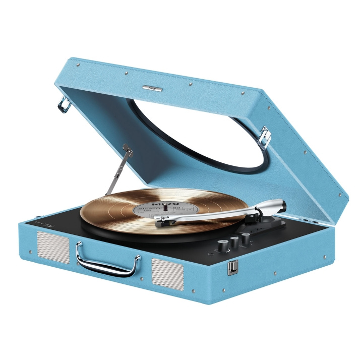 MIXX Vinylskivspelare Revival 65 Stereo Blå in de groep HOME ELECTRONICS / Audio & Beeld / Thuisbioscoop, Hifi en Draagbaar / Compacte stereo- en platenspelers bij TP E-commerce Nordic AB (D16480)