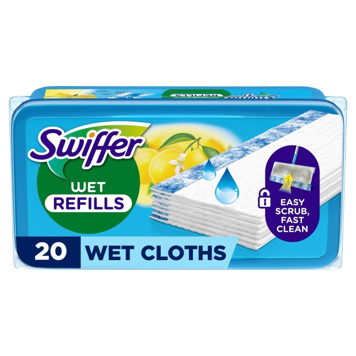 Swiffer Rengöringsdukar för golv, 20st fuktiga med citrusdoft in de groep HUISHOUDEN & TUIN / Schoonmaakproducten / Overige schoonmaakaccessoires bij TP E-commerce Nordic AB (D16497)