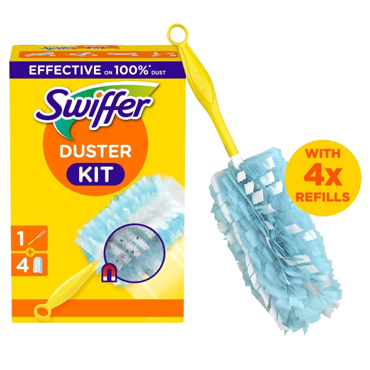 Swiffer Duster Kit +4st refiller in de groep HUISHOUDEN & TUIN / Schoonmaakproducten / Overige schoonmaakaccessoires bij TP E-commerce Nordic AB (D16500)
