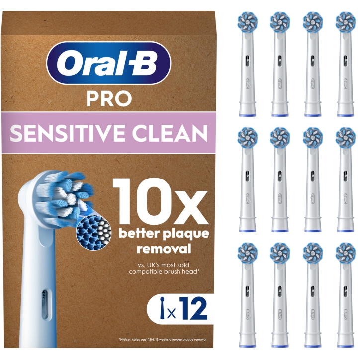 Oral B Borsthuvud Sensitive Clean 12st in de groep BEAUTY & HEALTH / Mondverzorging / Elektrische tandenborstelaccessoires bij TP E-commerce Nordic AB (D16535)