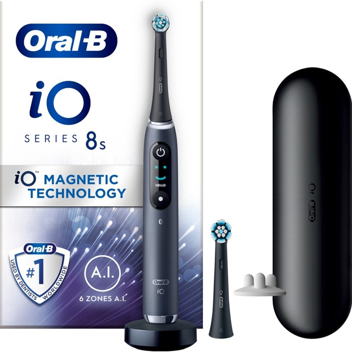 Oral B Eltandborste iO8 Black in de groep BEAUTY & HEALTH / Mondverzorging / Elektrische tandenborstels bij TP E-commerce Nordic AB (D16536)