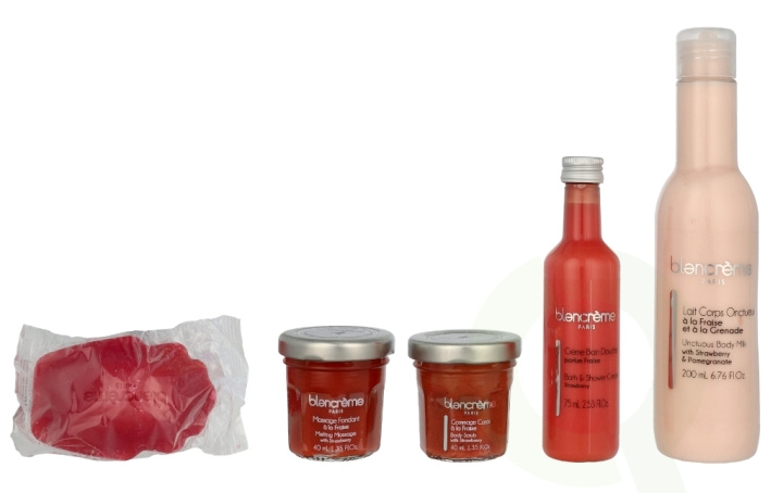 Blancreme Cristal Strawberry Set 425 ml 75ml/40ml/40ml200ml/70gr in de groep BEAUTY & HEALTH / Cadeausets / Cadeausets voor haar bij TP E-commerce Nordic AB (D16562)