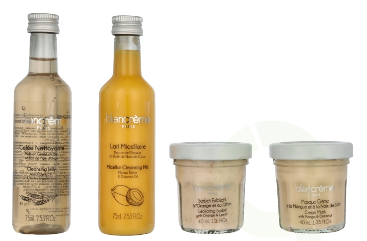 Blancreme Hydration Routine Set 230 ml Micellar Cleansing Milk 75ml/Cleansing Jelly 75ml/Cream Mask 40ml/Exfoliating Sorbet 40ml in de groep BEAUTY & HEALTH / Cadeausets / Cadeausets voor haar bij TP E-commerce Nordic AB (D16663)