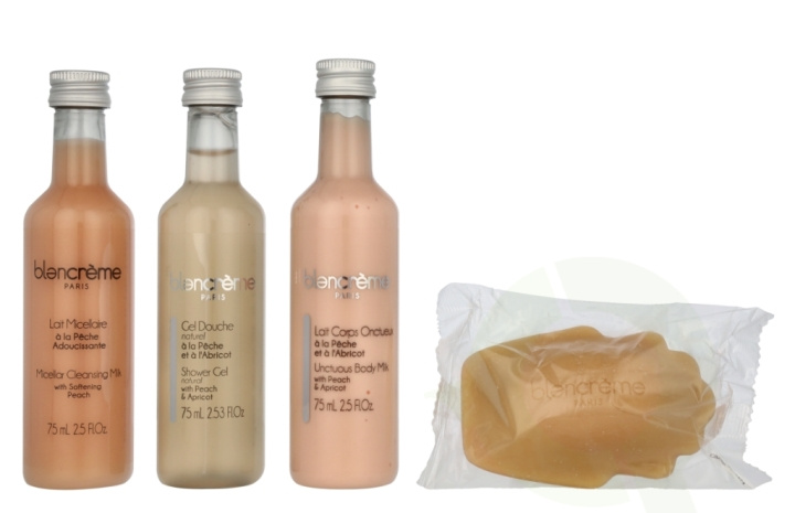 Blancreme Travel Set 305 ml Shower Gel 80ml/Body Lotion 80ml/Micellar Cleansing Water 75ml/Mask/Soap 70gr/Bag - Peach & Lemon in de groep BEAUTY & HEALTH / Cadeausets / Cadeausets voor haar bij TP E-commerce Nordic AB (D16664)