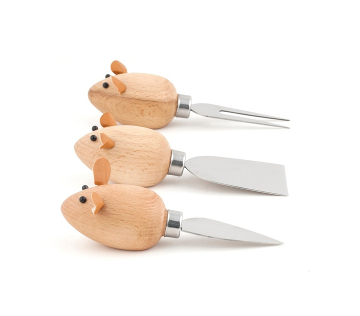 Kikkerland Kaasmessen Muizen Set Van 3 (CHS08) in de groep HUISHOUDEN & TUIN / Keukengerei / Keukenmessen & accessoires bij TP E-commerce Nordic AB (D16916)