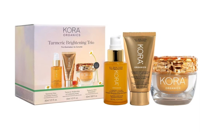 KORA Organics Kurkuma Verhelderend Trio Geschenkverpakking in de groep BEAUTY & HEALTH / Cadeausets / Cadeausets voor haar bij TP E-commerce Nordic AB (D16939)