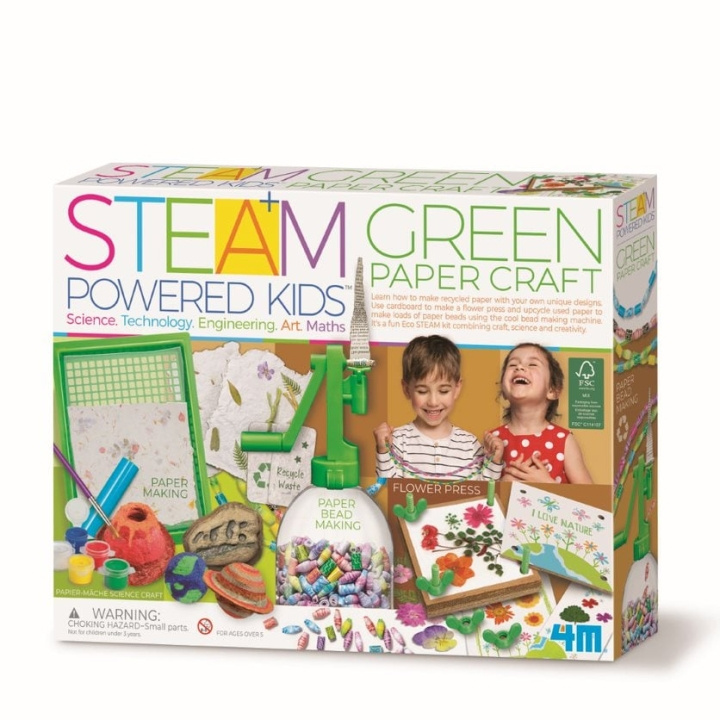 4M STEAM POWERED KIDS / Groen papier knutselen (4M-05542) in de groep SPEELGOED, KINDER- & BABYPRODUCTEN / Speelgoed / Ambachten bij TP E-commerce Nordic AB (D17273)
