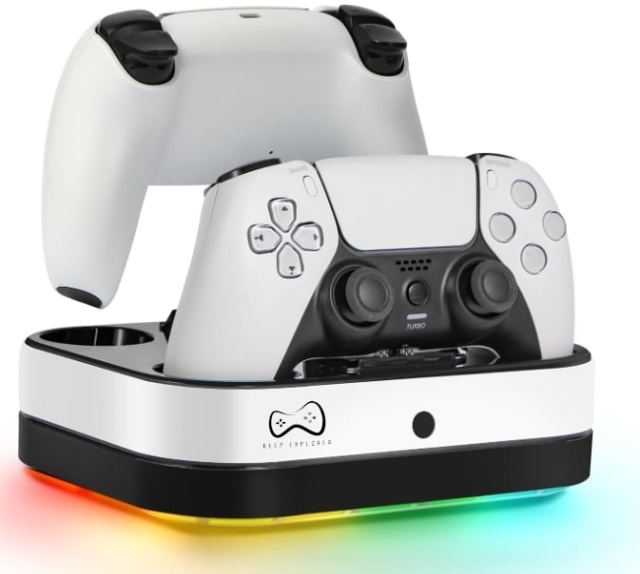 Deep Explorer PS5 oplaadstation in de groep HOME ELECTRONICS / Spelconsoles en accessoires / Sony PlayStation 5 bij TP E-commerce Nordic AB (D17391)