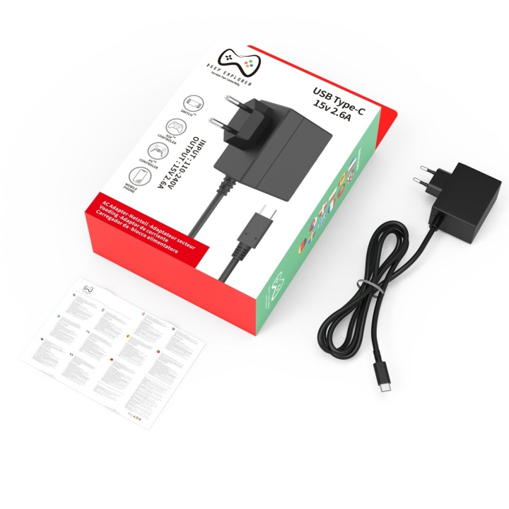 Deep Explorer Usb-oplader met netvoeding in de groep HOME ELECTRONICS / Spelconsoles en accessoires / Nintendo Switch / Accessoires bij TP E-commerce Nordic AB (D17393)