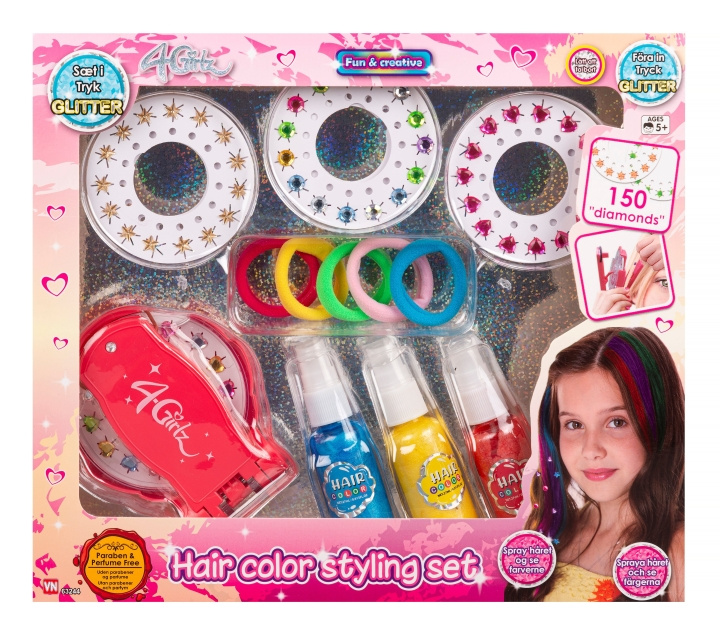 4-Girlz Haardecoratieset met haarlak (63244) in de groep BEAUTY & HEALTH / Haar & Styling / Haaraccessoires bij TP E-commerce Nordic AB (D17520)