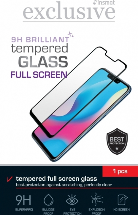 Insmat Volledig scherm gepantserd glas, Sony Xperia 10 III, zwart in de groep SMARTPHONE & TABLETS / Mobielbescherming / Sony bij TP E-commerce Nordic AB (D17899)