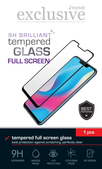 Insmat Volledig scherm gepantserd glas, OnePlus Nord CE 3 Lite, zwart in de groep SMARTPHONE & TABLETS / Mobielbescherming / OnePlus bij TP E-commerce Nordic AB (D18012)