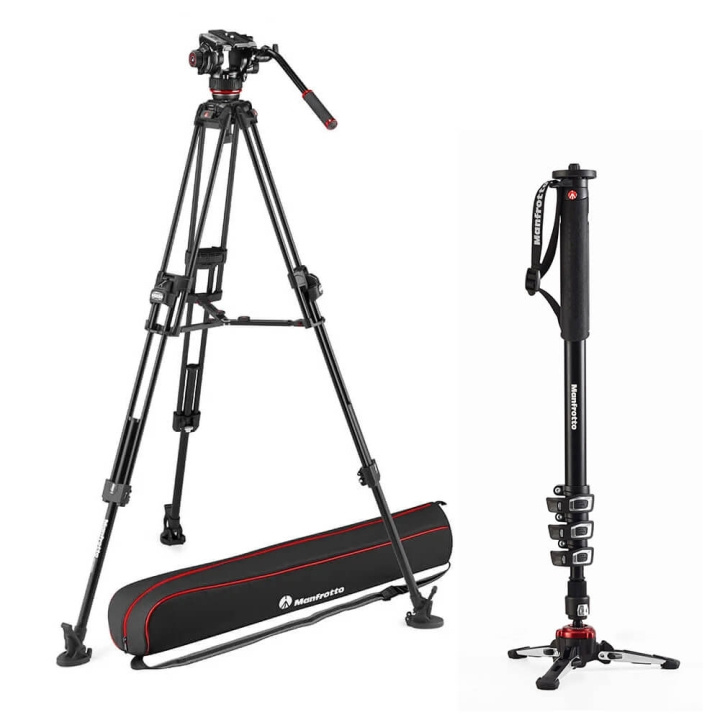 Manfrotto 645 Fast Video Head 504X Monopod Video Bundle in de groep HOME ELECTRONICS / Foto & Video / Fotoapparatuur / Statief bij TP E-commerce Nordic AB (D18123)