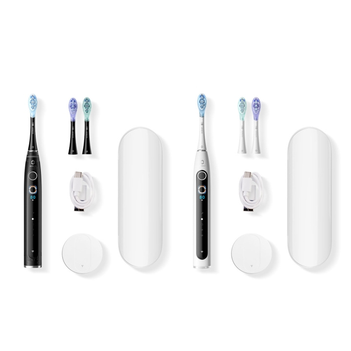 Oclean Elektrisk Tandborste X Pro 20 S Duo Set Vit+Svart in de groep BEAUTY & HEALTH / Mondverzorging / Elektrische tandenborstels bij TP E-commerce Nordic AB (D18142)