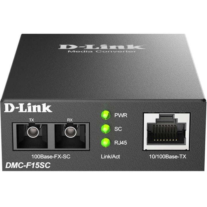 D-Link DMC-F15SC 10/100BaseTX to 100BaseFX SC Single-mode Media Converter 15km in de groep COMPUTERS & RANDAPPARATUUR / Netwerk / Media Converters bij TP E-commerce Nordic AB (D18170)