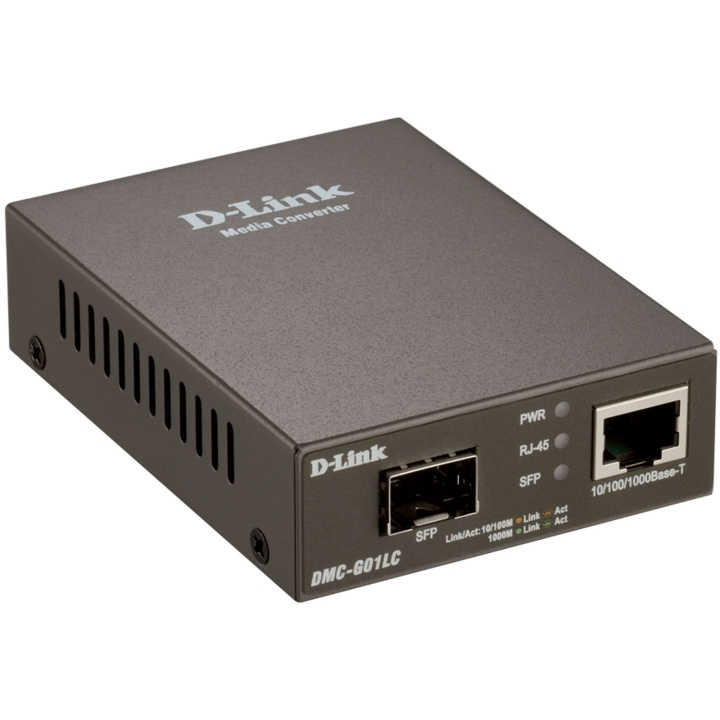 D-Link DMC-G01LC 10/100/1000Mbps to SFP Standalone Media Converter in de groep COMPUTERS & RANDAPPARATUUR / Netwerk / Media Converters bij TP E-commerce Nordic AB (D18171)