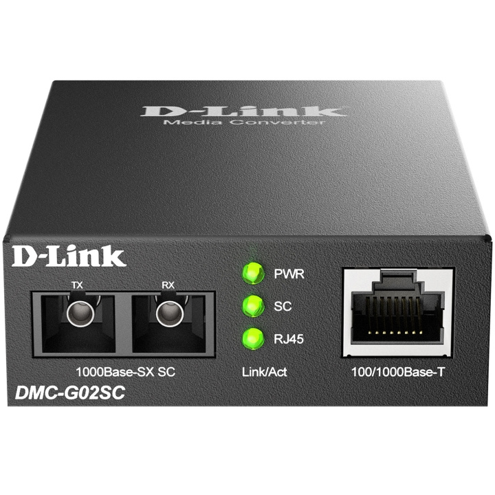 D-Link DMC-G02SC 100/1000Base-t to 1000Base-SX SC Multi-mode Media Converter 550m in de groep COMPUTERS & RANDAPPARATUUR / Netwerk / Media Converters bij TP E-commerce Nordic AB (D18172)