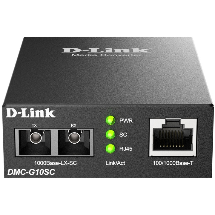 D-Link DMC-G10SC 100/1000BaseT to 1000BaseLX SC Single-mode Media Converter 10 km in de groep COMPUTERS & RANDAPPARATUUR / Netwerk / Media Converters bij TP E-commerce Nordic AB (D18173)