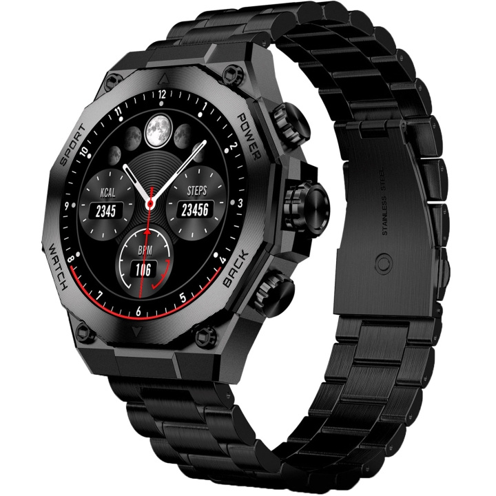 KSIX Smartklocka Titanium - Svart in de groep SPORT, VRIJE TIJD & HOBBY / Smartwatch & Activiteitsmeters / Smartwatches bij TP E-commerce Nordic AB (D18179)