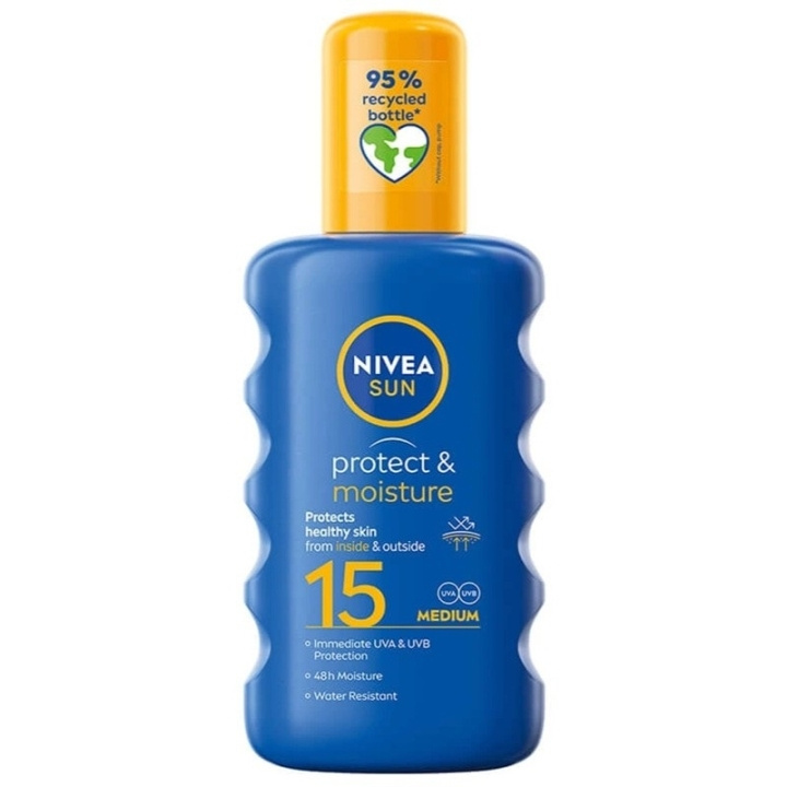 Nivea Sun Protect & Moisture Spray SPF15 200ml in de groep BEAUTY & HEALTH / Huidsverzorging / Zonnebank / Zonnebescherming bij TP E-commerce Nordic AB (D18215)