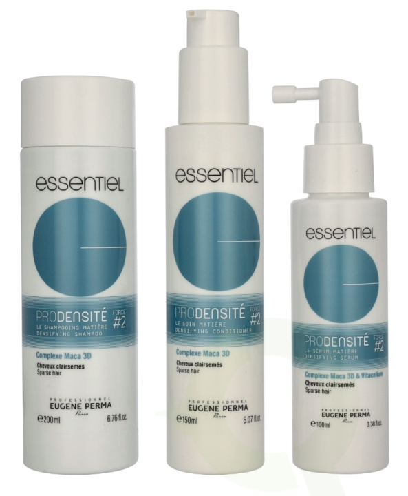 Eugene Perma Essentiel Pro Densite #2 Set 450 ml Shampoo 200ml/Conditioner 150ml/Serum 100ml in de groep BEAUTY & HEALTH / Haar & Styling / Haarverzorging / Shampoo bij TP E-commerce Nordic AB (D18371)
