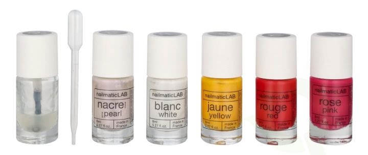 Nailmatic Nail Polish Set 52.5 ml Pink - 5x Nail Polish 8ml/5x Mixing Bases 2,5ml/10 Pipettes/5 Labels/1 Booklet With 20 Recipes in de groep BEAUTY & HEALTH / Manicure/pedicure / Nagellak bij TP E-commerce Nordic AB (D18393)