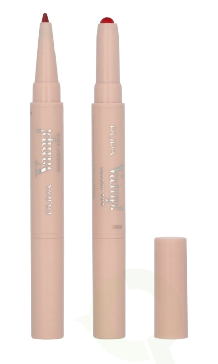 Pupa Milano Pupa Vamp! Creamy Duo Lip Pencil 1 g #010 True Red / Lipstick 0,8g / Pencil 0,2g in de groep BEAUTY & HEALTH / Makeup / Lippen / Lippen liner bij TP E-commerce Nordic AB (D18400)