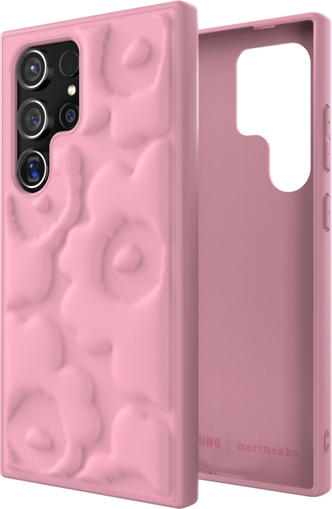 Samsung x Marimekko hoesje met reliëf, Samsung Galaxy S24 Ultra, roze in de groep SMARTPHONE & TABLETS / Mobielbescherming / Samsung bij TP E-commerce Nordic AB (D18544)