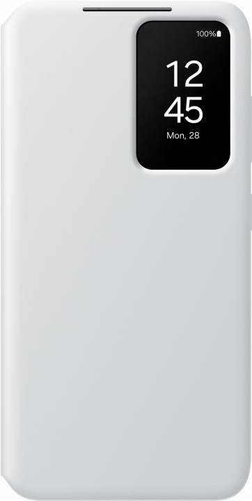 Samsung Galaxy S24 Clear View Wallet Cover, wit in de groep SMARTPHONE & TABLETS / Mobielbescherming / Samsung bij TP E-commerce Nordic AB (D18559)
