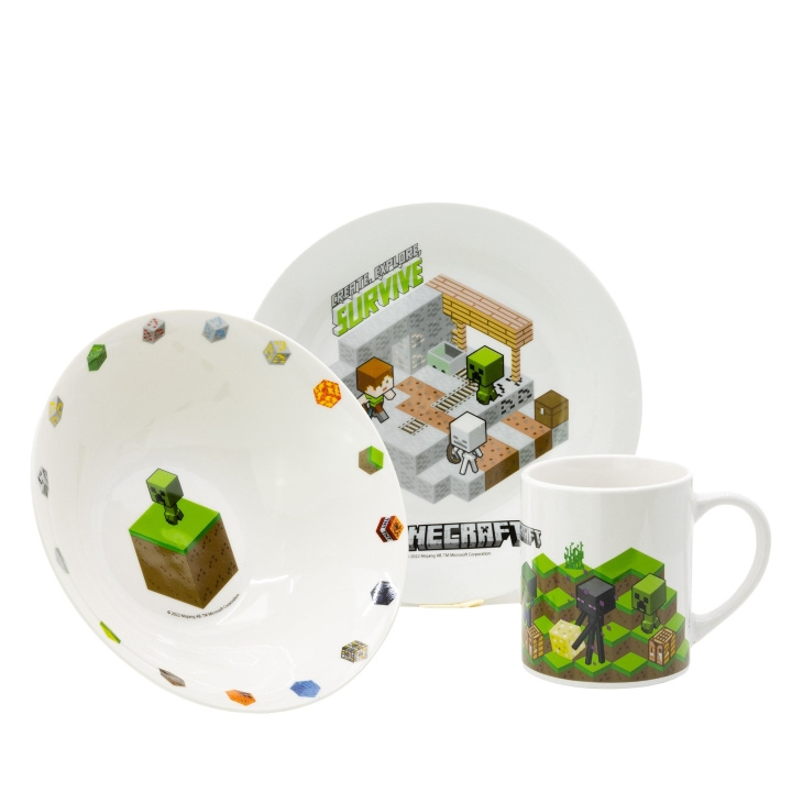 MINECRAFT Stor - 3-Delige Keramische Geschenkset - MINECRAFT (40485) in de groep SPEELGOED, KINDER- & BABYPRODUCTEN / Eten & Drinken / Kinderservies bij TP E-commerce Nordic AB (D18601)
