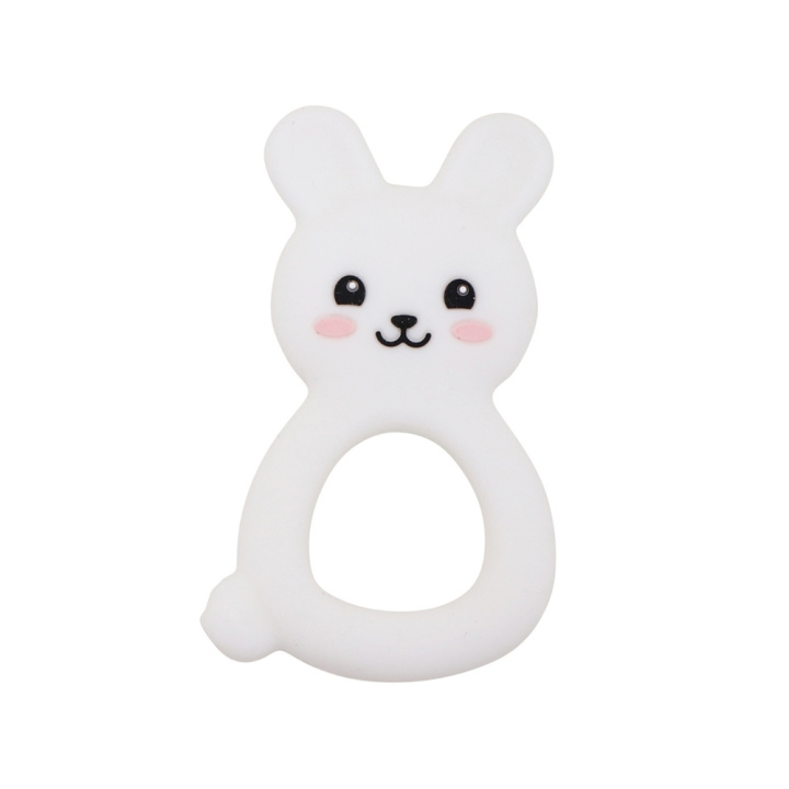 Jellystone Designs - Konijntje Bijtring - Wit (JSD0381) in de groep SPEELGOED, KINDER- & BABYPRODUCTEN / Babygadgets / Fopspenen & Bijtringen bij TP E-commerce Nordic AB (D18618)