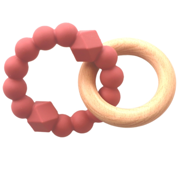 Jellystone Designs Moon Bijtring - Stoffig roze (JSD0350) in de groep SPEELGOED, KINDER- & BABYPRODUCTEN / Babygadgets / Fopspenen & Bijtringen bij TP E-commerce Nordic AB (D18625)