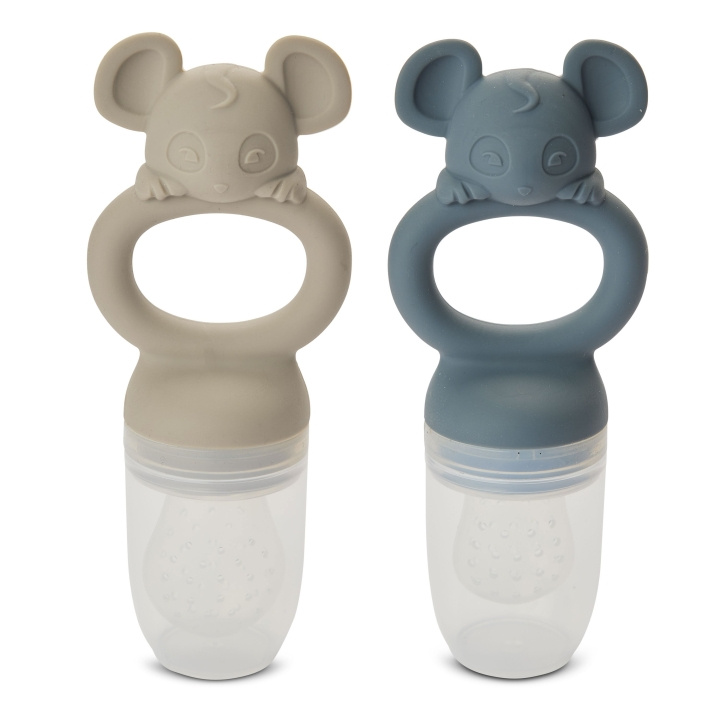 Nuuroo Lauge Siliconen Vruchtentuit - Bering Zee / Kassei - 2-pack - 4 mdr. + in de groep SPEELGOED, KINDER- & BABYPRODUCTEN / Babygadgets / Fopspenen & Bijtringen bij TP E-commerce Nordic AB (D18673)
