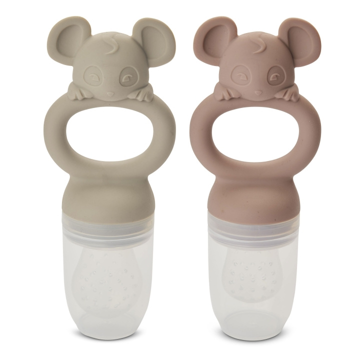 Nuuroo Lauge siliconen fruittuit - Woodrose/kobbelsteen - 4 mdr.+ - 2-pack in de groep SPEELGOED, KINDER- & BABYPRODUCTEN / Babygadgets / Fopspenen & Bijtringen bij TP E-commerce Nordic AB (D18674)