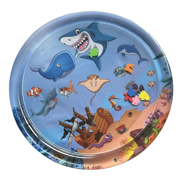 Magni Baby waterspeelmat met zeedieren, rond, blauw - (5716) in de groep SPEELGOED, KINDER- & BABYPRODUCTEN / Buitenspeelgoed / Badspeelgoed bij TP E-commerce Nordic AB (D18712)