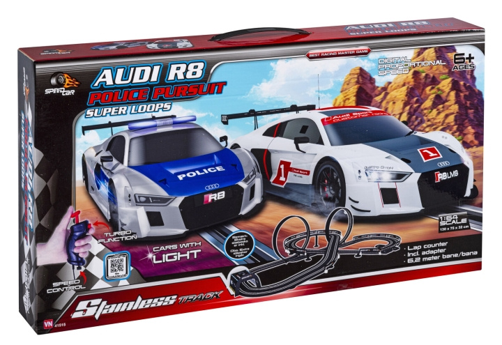 Speed Car Audi Politie Achtervolging 1:64 (41515) in de groep SPEELGOED, KINDER- & BABYPRODUCTEN / Speelgoed / Speelgoedauto\'s bij TP E-commerce Nordic AB (D18809)