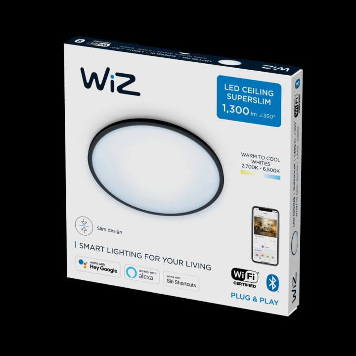 WiZ SuperSlim WiZ Plafond 14W B RD 27-65K TW in de groep HOME ELECTRONICS / Verlichting / Plafondverlichting bij TP E-commerce Nordic AB (D18849)